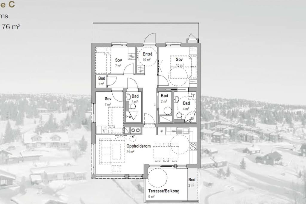 Beautiful Penthouse With Panoramic View At Sjusjoen Appartement Buitenkant foto